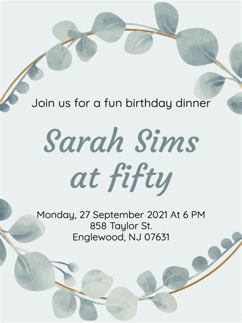 Free Printable 50th Birthday Invitation Templates · InkPx.